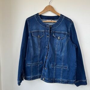 Chico's Dark Blue Jean Jacket